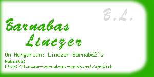 barnabas linczer business card